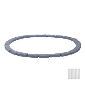 Faux Stone Landscape Edging, 15.5 ft Kit, No Dig Garden Edging Border, Blocks for Lawn, Flower Beds, Yards