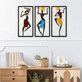 CIFbuy Bohemian Macrame Wall Hanging African Dancer Art Modern Handmade Living Room Bedroom Decor(TikTok, temu pick-up service)