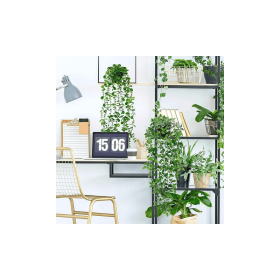 Artificial Hanging Plants for Shelf, 4 Pack Fake Potted Greenery Faux Eucalyptus Vine, Mandala Vine, String of Pearls