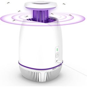 1Pc Plug-in Mosquito Zapper Max 1076Sq.Feet Range Electric Fly Zapper With 3 Modes Mosquito Killer Lamp For Indoor Outdoor (Option: White)