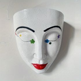 1pc Face Planter Pot Head Planter, Resin Wall Mounted Planter Face Pot Face Flowers Pots For Indoor Outdoor Plants Wall Decors (Color: Face Flower)