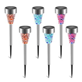 6Packs Solar Garden Lights Outdoor Solar Pathway Lights IP44 Water-resistant Landscape Lights 8Hrs Lawn Lamps for Yard Driveway Walkway (quantity: 6 packs)