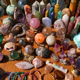 Deluxe Crystal Set Collection Box - Bohemian Style, Perfect for Jewelry Making & Elegant Home Decor, Unique Gift Idea for Christmas, Valentine's (weight: 4lb)